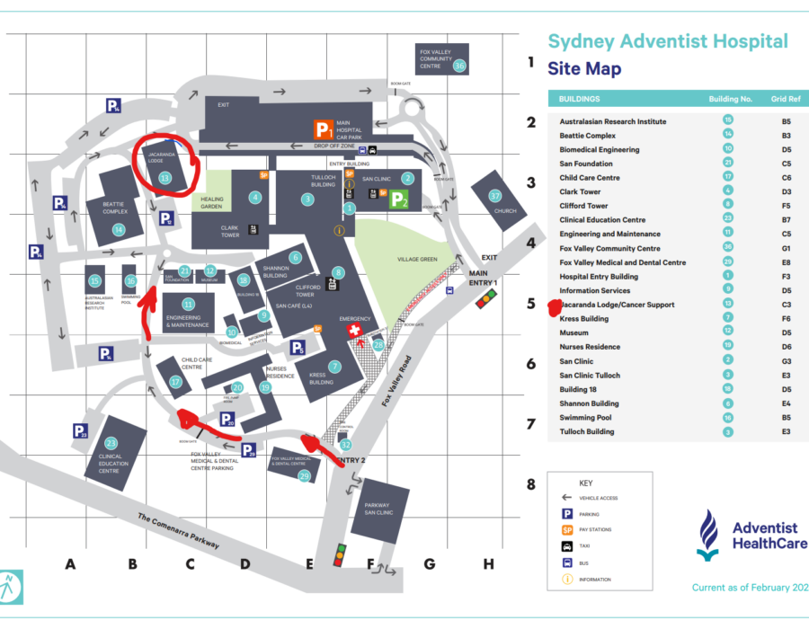 cancer centre map